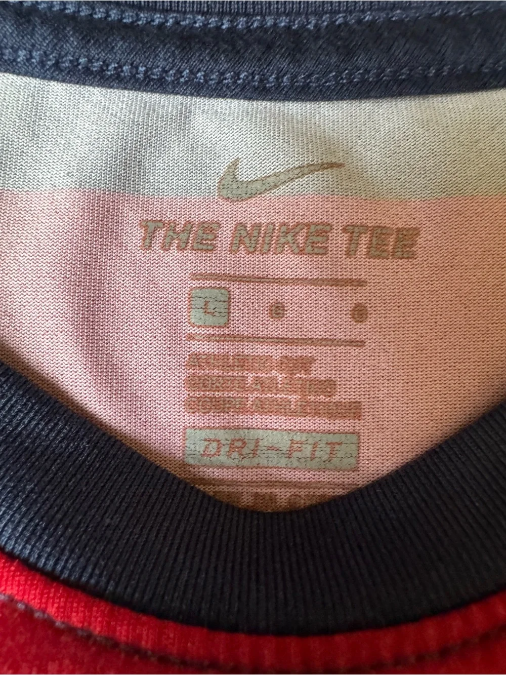 Nike Kids' USA Red & Navy Striped Performance Tee